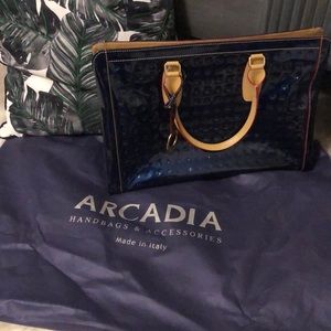 Gorgeous Navy Patent Leather Bag From Arcadia